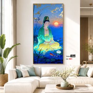 Quán Thế Âm Bồ Tát | Tranh hộp đèn cao cấp | Mã tranh 681 | Tranh TÂM - Ảnh 5