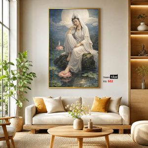 Quán Thế Âm Bồ Tát | Tranh hộp đèn cao cấp | Mã tranh 682 | Tranh TÂM - Ảnh 3