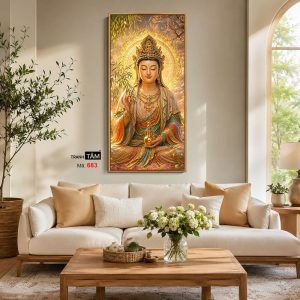 Alternative view of Quán Thế Âm Bồ Tát | Tranh hộp đèn cao cấp | Mã tranh 683 | Tranh TÂM
