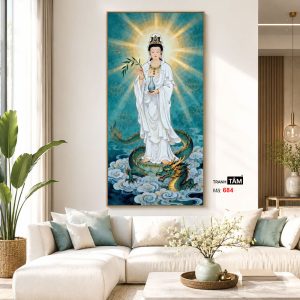 Quán Thế Âm Bồ Tát | Tranh hộp đèn cao cấp | Mã tranh 684 | Tranh TÂM - Ảnh 5