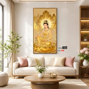 Quán Thế Âm Bồ Tát | Tranh hộp đèn cao cấp | Mã tranh 688 | Tranh TÂM - Ảnh 3
