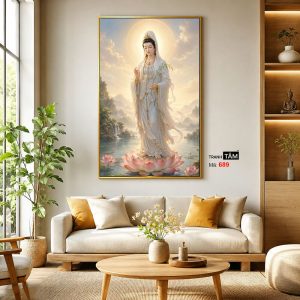 Quán Thế Âm Bồ Tát | Tranh hộp đèn cao cấp | Mã tranh 689 | Tranh TÂM - Ảnh 3