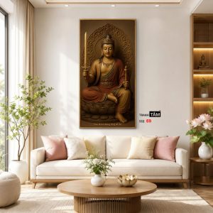 Hư Không Tạng Bồ Tát | Tranh hộp đèn cao cấp | Mã tranh 69  | Tranh TÂM - Ảnh 3