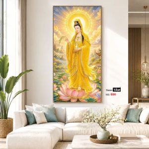 Quán Thế Âm Bồ Tát | Tranh hộp đèn cao cấp | Mã tranh 690 | Tranh TÂM - Ảnh 5