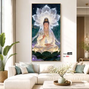 Quán Thế Âm Bồ Tát | Tranh hộp đèn cao cấp | Mã tranh 691 | Tranh TÂM - Ảnh 5