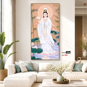 Quán Thế Âm Bồ Tát | Tranh hộp đèn cao cấp | Mã tranh 692 | Tranh TÂM - Ảnh 5