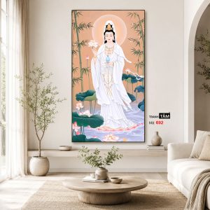 Quán Thế Âm Bồ Tát | Tranh hộp đèn cao cấp | Mã tranh 692 | Tranh TÂM - Ảnh 4