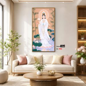 Quán Thế Âm Bồ Tát | Tranh hộp đèn cao cấp | Mã tranh 692 | Tranh TÂM - Ảnh 3