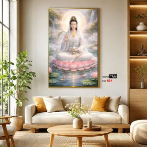 Quán Thế Âm Bồ Tát | Tranh hộp đèn cao cấp | Mã tranh 694 | Tranh TÂM - Ảnh 3