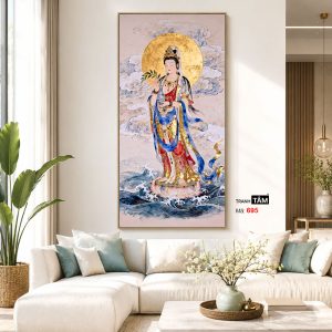 Quán Thế Âm Bồ Tát | Tranh hộp đèn cao cấp | Mã tranh 695 | Tranh TÂM - Ảnh 5