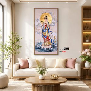 Quán Thế Âm Bồ Tát | Tranh hộp đèn cao cấp | Mã tranh 695 | Tranh TÂM - Ảnh 3