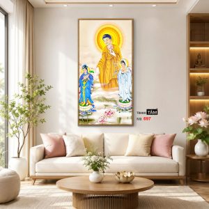 Tây Phương Tam Thánh | Tranh hộp đèn cao cấp | Mã tranh 697 | Tranh TÂM - Ảnh 3