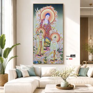 Tây Phương Tam Thánh | Tranh hộp đèn cao cấp | Mã tranh 698 | Tranh TÂM - Ảnh 5