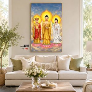Tây Phương Tam Thánh | Tranh hộp đèn cao cấp | Mã tranh 701 | Tranh TÂM - Ảnh 4