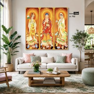 Tây Phương Tam Thánh | Tranh hộp đèn cao cấp | Mã tranh 702 | Tranh TÂM - Ảnh 4