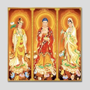 Tây Phương Tam Thánh | Tranh hộp đèn cao cấp | Mã tranh 702 | Tranh TÂM