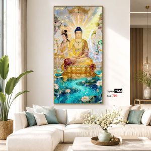 Tây Phương Tam Thánh | Tranh hộp đèn cao cấp | Mã tranh 703 | Tranh TÂM - Ảnh 5