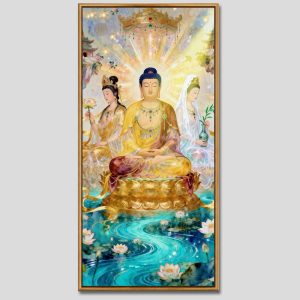 Tây Phương Tam Thánh | Tranh hộp đèn cao cấp | Mã tranh 703 | Tranh TÂM