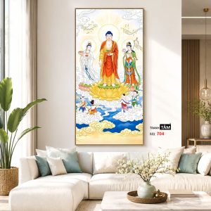 Tây Phương Tam Thánh | Tranh hộp đèn cao cấp | Mã tranh 704 | Tranh TÂM - Ảnh 5