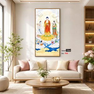 Tây Phương Tam Thánh | Tranh hộp đèn cao cấp | Mã tranh 704 | Tranh TÂM - Ảnh 3
