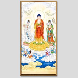 Tây Phương Tam Thánh | Tranh hộp đèn cao cấp | Mã tranh 704 | Tranh TÂM