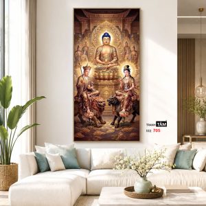 Tây Phương Tam Thánh | Tranh hộp đèn cao cấp | Mã tranh 705 | Tranh TÂM - Ảnh 5