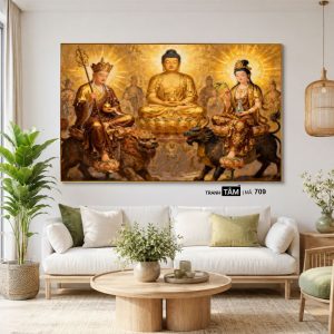 Tây Phương Tam Thánh | Tranh hộp đèn cao cấp | Mã tranh 709 | Tranh TÂM - Ảnh 4