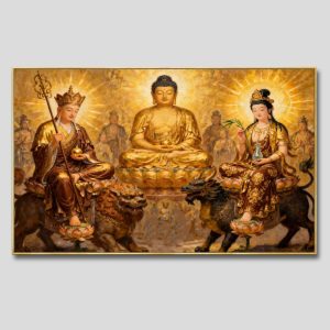 Tây Phương Tam Thánh | Tranh hộp đèn cao cấp | Mã tranh 709 | Tranh TÂM