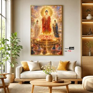 Tây Phương Tam Thánh | Tranh hộp đèn cao cấp | Mã tranh 710 | Tranh TÂM - Ảnh 3