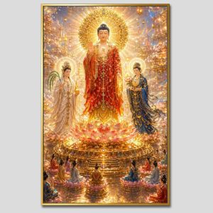 Tây Phương Tam Thánh | Tranh hộp đèn cao cấp | Mã tranh 710 | Tranh TÂM