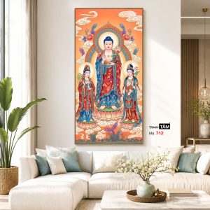 Tây Phương Tam Thánh | Tranh hộp đèn cao cấp | Mã tranh 712 | Tranh TÂM - Ảnh 5