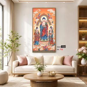 Tây Phương Tam Thánh | Tranh hộp đèn cao cấp | Mã tranh 712 | Tranh TÂM - Ảnh 3