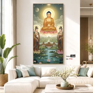 Tây Phương Tam Thánh | Tranh hộp đèn cao cấp | Mã tranh 713 | Tranh TÂM - Ảnh 5