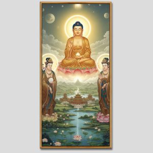 Tây Phương Tam Thánh | Tranh hộp đèn cao cấp | Mã tranh 713 | Tranh TÂM