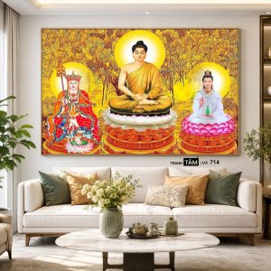 Tây Phương Tam Thánh | Tranh hộp đèn cao cấp | Mã tranh 714 | Tranh TÂM - Ảnh 5