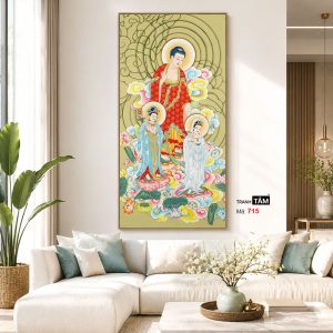 Tây Phương Tam Thánh | Tranh hộp đèn cao cấp | Mã tranh 715 | Tranh TÂM - Ảnh 5