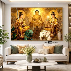 Tây Phương Tam Thánh | Tranh hộp đèn cao cấp | Mã tranh 716 | Tranh TÂM - Ảnh 5