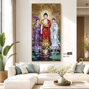Tây Phương Tam Thánh | Tranh hộp đèn cao cấp | Mã tranh 717 | Tranh TÂM - Ảnh 5
