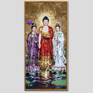Tây Phương Tam Thánh | Tranh hộp đèn cao cấp | Mã tranh 717 | Tranh TÂM