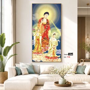 Tây Phương Tam Thánh | Tranh hộp đèn cao cấp | Mã tranh 718  | Tranh TÂM - Ảnh 5