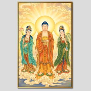 Tây Phương Tam Thánh | Tranh hộp đèn cao cấp | Mã tranh 719 | Tranh TÂM