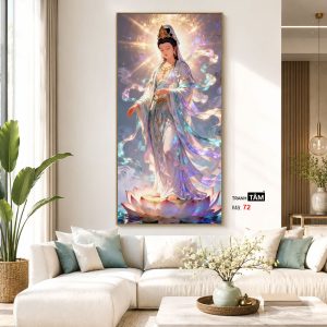 Quán Thế Âm Bồ Tát | Tranh hộp đèn cao cấp | Mã tranh 72 | Tranh TÂM - Ảnh 5