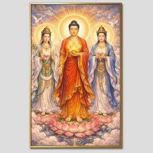 Tây Phương Tam Thánh | Tranh hộp đèn cao cấp | Mã tranh 720 | Tranh TÂM