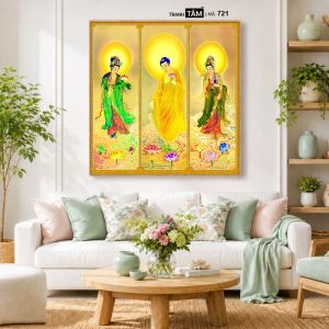 Tây Phương Tam Thánh | Tranh hộp đèn cao cấp | Mã tranh 721 | Tranh TÂM - Ảnh 5