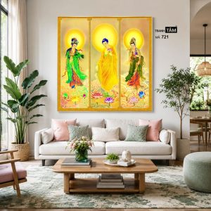 Tây Phương Tam Thánh | Tranh hộp đèn cao cấp | Mã tranh 721 | Tranh TÂM - Ảnh 4