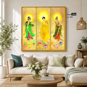Tây Phương Tam Thánh | Tranh hộp đèn cao cấp | Mã tranh 721 | Tranh TÂM - Ảnh 3
