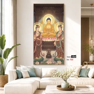 Tây Phương Tam Thánh | Tranh hộp đèn cao cấp | Mã tranh 722 | Tranh TÂM - Ảnh 5