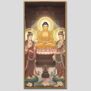 Tây Phương Tam Thánh | Tranh hộp đèn cao cấp | Mã tranh 722 | Tranh TÂM