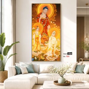 Tây Phương Tam Thánh | Tranh hộp đèn cao cấp | Mã tranh 723 | Tranh TÂM - Ảnh 5