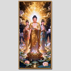 Tây Phương Tam Thánh | Tranh hộp đèn cao cấp | Mã tranh 725 | Tranh TÂM